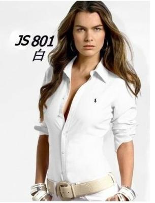 Cheap Women's Ralph Lauren long sleeve dress shirts in sold color wholesale No. 814